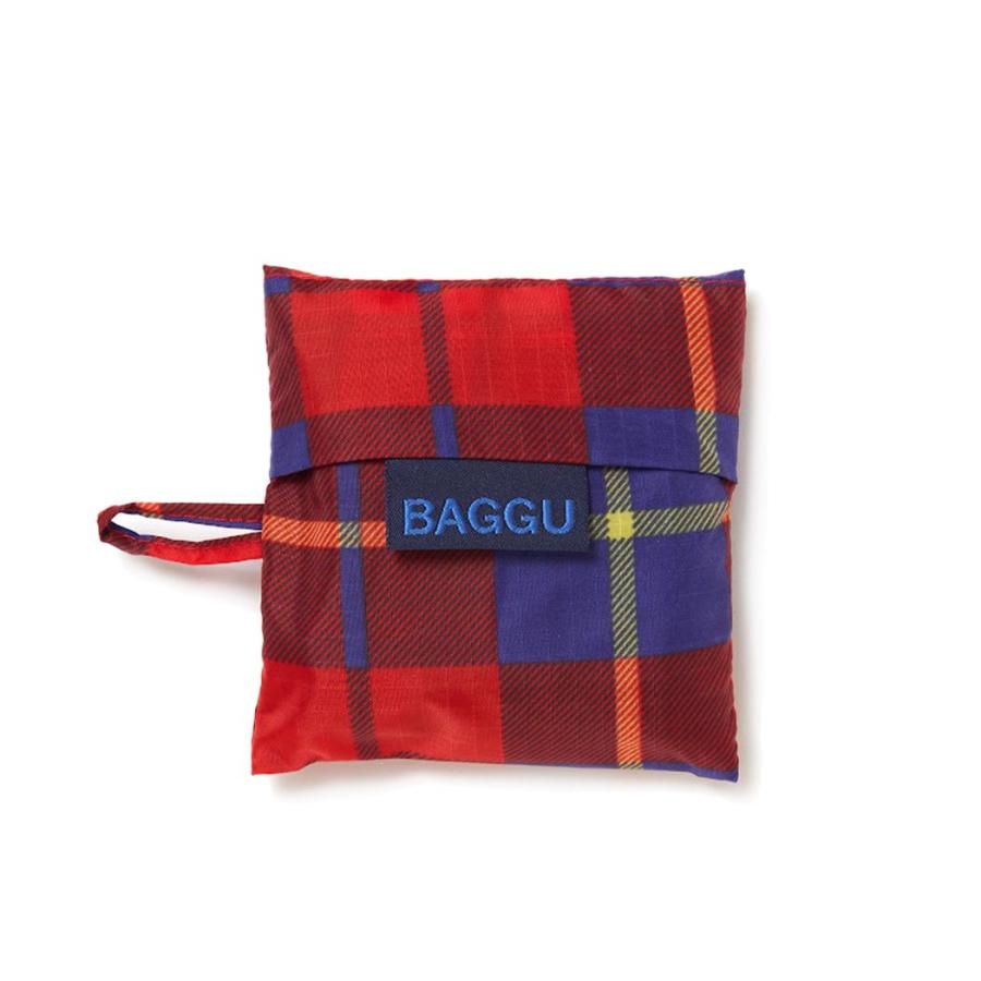 BAGGU バグー エコバッグ BABY タータンレッド 日本限定モデル 正規品 サブバッグ ジム用 お買い物 マザーズバッグ コンパクト 折りたたみ 洗濯可能 マチ広 無… | BAGGU | 03