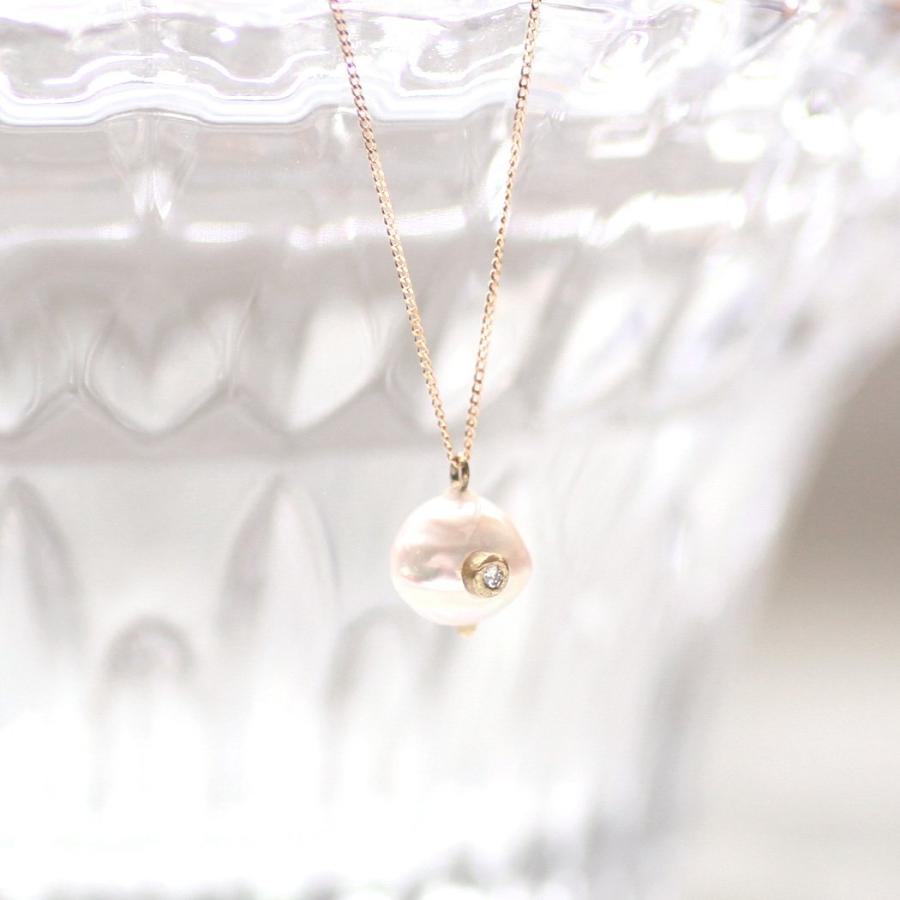 【廃番商品】hirondelle et pepin  / k18 hn-24ss-564 マルシェ・オ・ピュス パール ネックレス | hirondelle