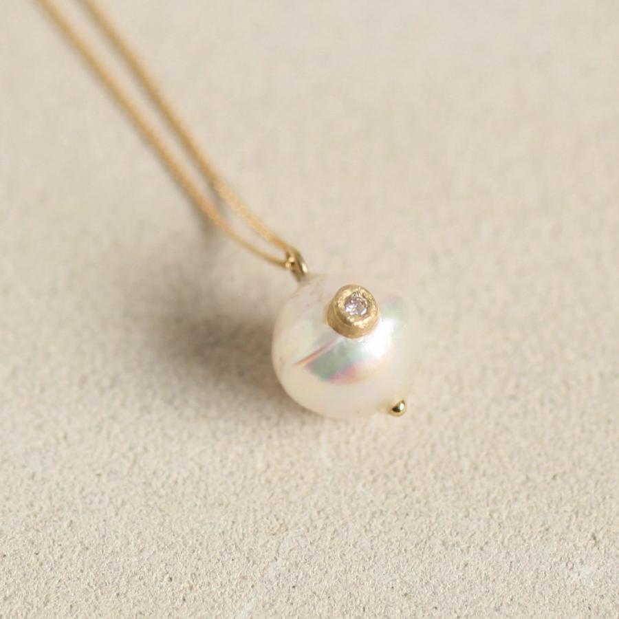 【廃番商品】hirondelle et pepin  / k18 hn-24ss-564 マルシェ・オ・ピュス パール ネックレス | hirondelle | 06