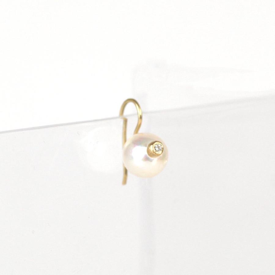 【廃番商品】hirondelle et pepin  / k18 hp-24ss-685 マルシェ・オ・ピュス パール ピアス (片耳タイプ) | hirondelle | 03