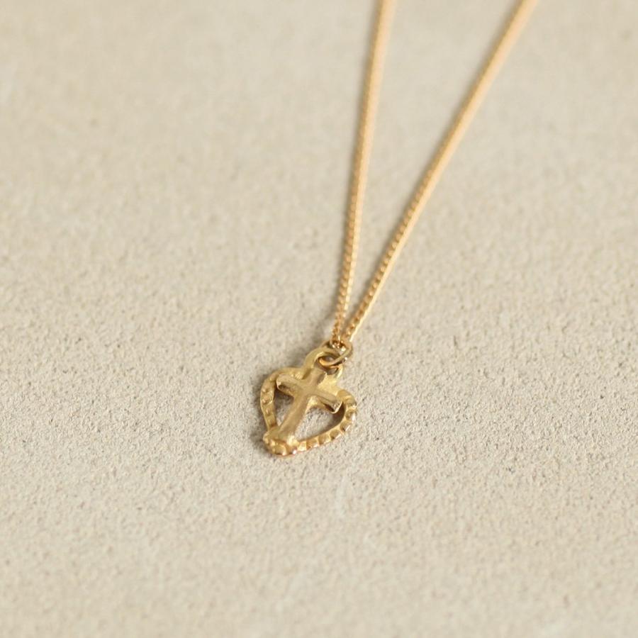 hirondelle et pepin (イロンデールエペパン) / k18 hn-24ss-566 OMIYAGE ハートクロス ネックレス | hirondelle