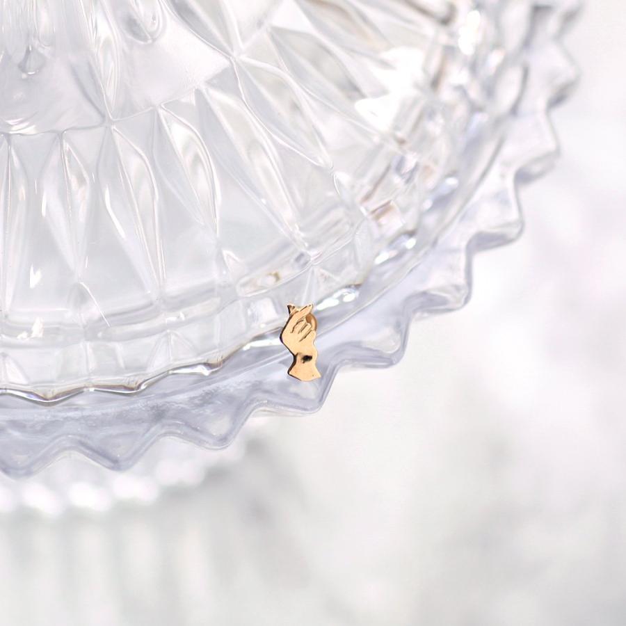 hirondelle et pepin (イロンデールエペパン) / k18 hp-24ss-688 OMIYAGE 指ハート ピアス (片耳タイプ) | hirondelle