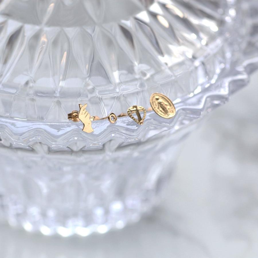 hirondelle et pepin (イロンデールエペパン) / k18 hp-24ss-688 OMIYAGE 指ハート ピアス (片耳タイプ) | hirondelle | 05