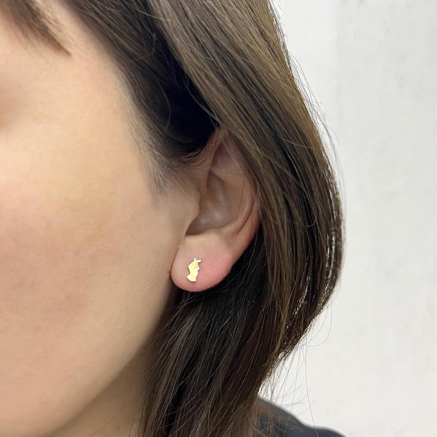 hirondelle et pepin (イロンデールエペパン) / k18 hp-24ss-688 OMIYAGE 指ハート ピアス (片耳タイプ) | hirondelle | 07