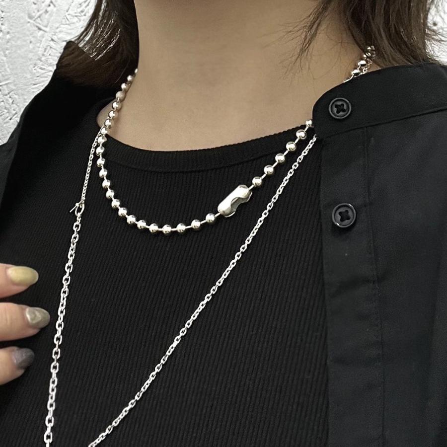 【廃番商品】hirondelle et pepin (イロンデールエペパン) / silver sn-24ss-32 エキューム ボールチェーン ネックレス | hirondelle | 07