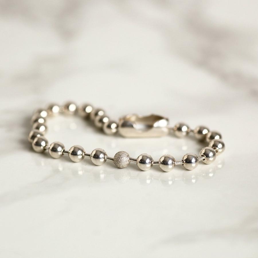 【廃番商品】hirondelle et pepin (イロンデールエペパン) / silver sv-24ss-37 エキューム ボールチェーン バングル | hirondelle | 03