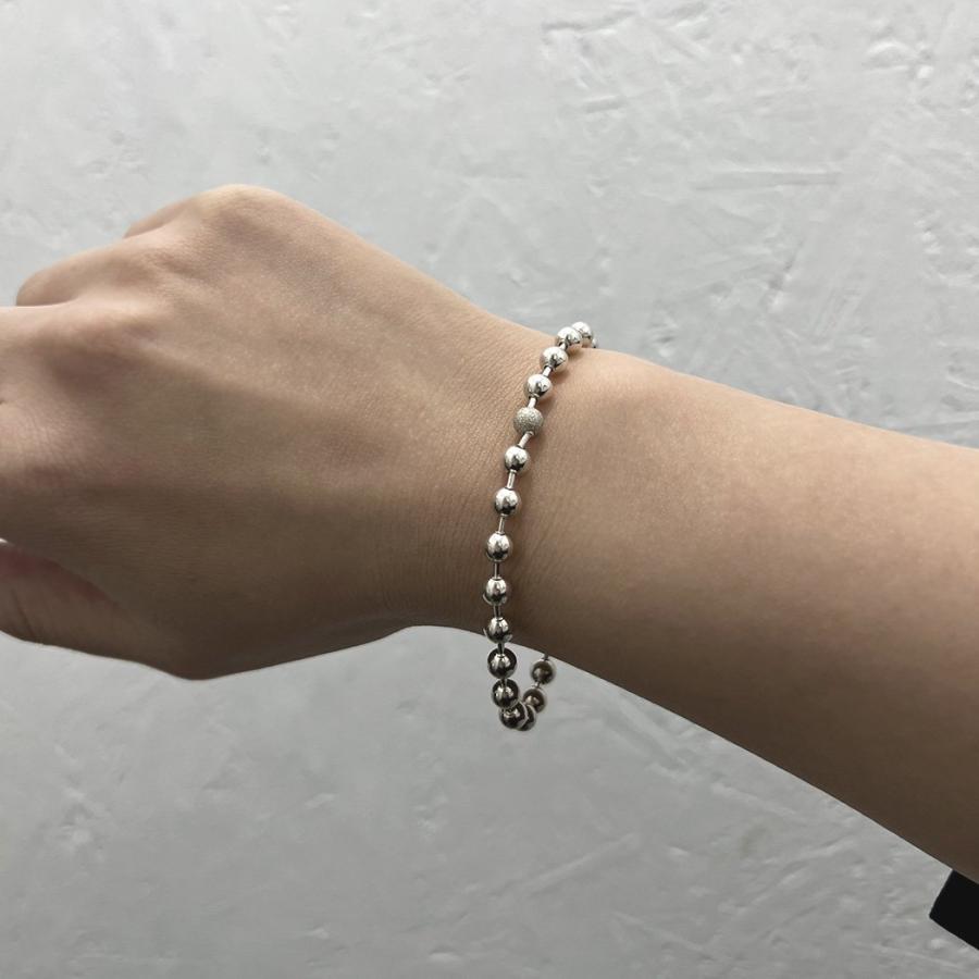 【廃番商品】hirondelle et pepin (イロンデールエペパン) / silver sv-24ss-37 エキューム ボールチェーン バングル | hirondelle | 06