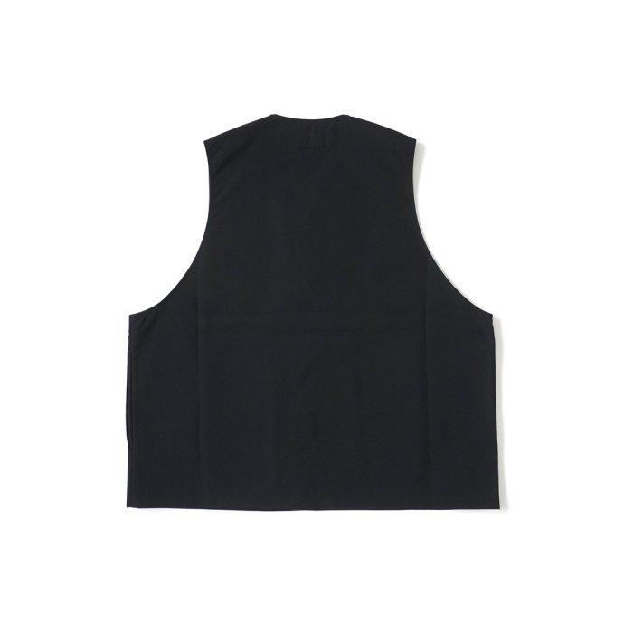 Powderhorn Mountaineering パウダーホーン マウンテニアリング / P.H. M. BM S.WAX CLOTH VEST　ワックスドクロスベスト PH23FW-009 - Black オイルド | Powderhorn Mountaineering(ファッション) | 01