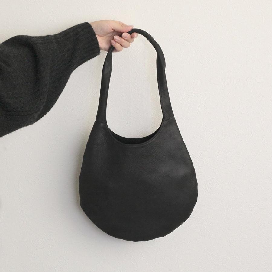 Sarah mu サラミュー BN-006 ワンショルダーバッグ S ブラック レディース ショルダー バッグ レザー 本革 日本製 トートバッグ 1ショルダー 無地 鞄 丸 ラウ… | M_ | 02