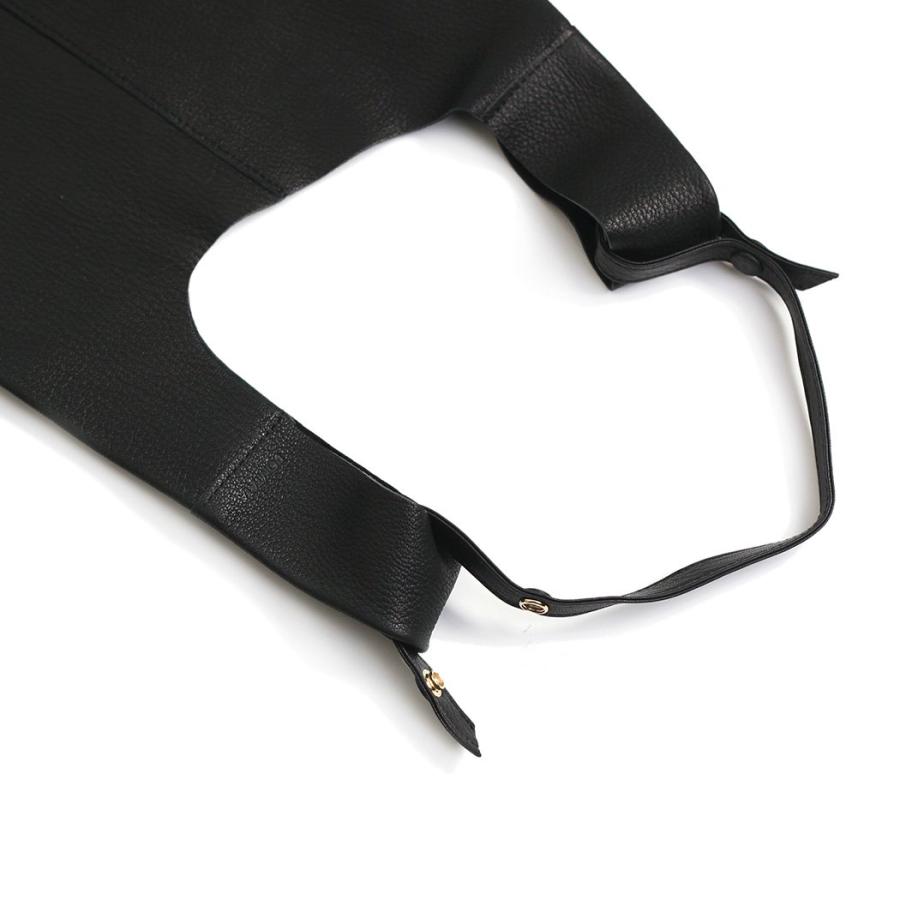 POMTATA ポンタタ P2508 MEL TOTE BAG ブラック 121-3729 トートバッグ レザー 本革 日本製 無地 黒 ショルダーバッグ ショッパーバッグ ショッパー型 A4サイ… | POMTATA | 03