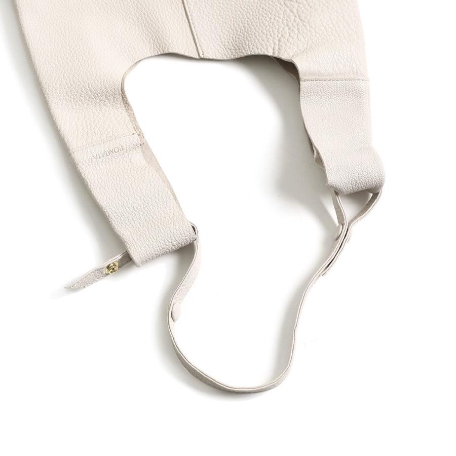 POMTATA ポンタタ P2508 MEL TOTE BAG オフホワイト 121-3731 トートバッグ レザー 本革 日本製 無地 黒 ショルダーバッグ ショッパーバッグ ショッパー型 A4… | POMTATA | 05