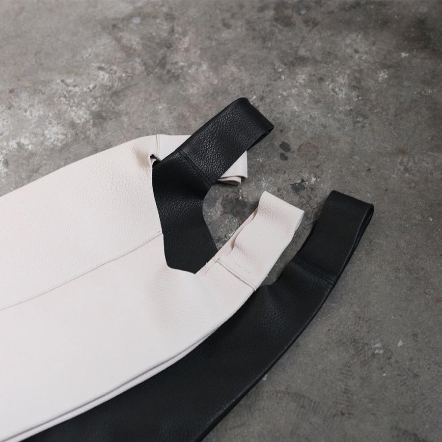 POMTATA ポンタタ P2508 MEL TOTE BAG オフホワイト 121-3731 トートバッグ レザー 本革 日本製 無地 黒 ショルダーバッグ ショッパーバッグ ショッパー型 A4… | POMTATA | 06