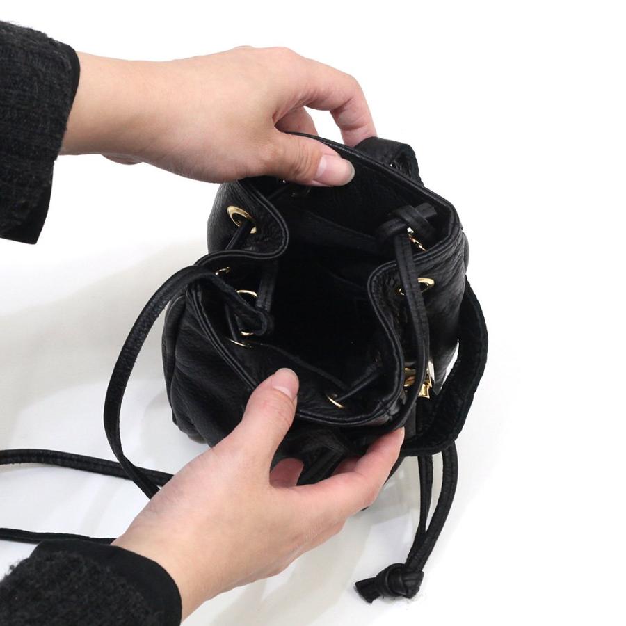 POMTATA ポンタタ P2580 QUE 2WAY SHOULDER ブラック 121-3840 トートバッグ レザー 本革 日本製 無地 黒 巾着バッグ ショルダーバッグ ハンドバッグ | POMTATA | 04