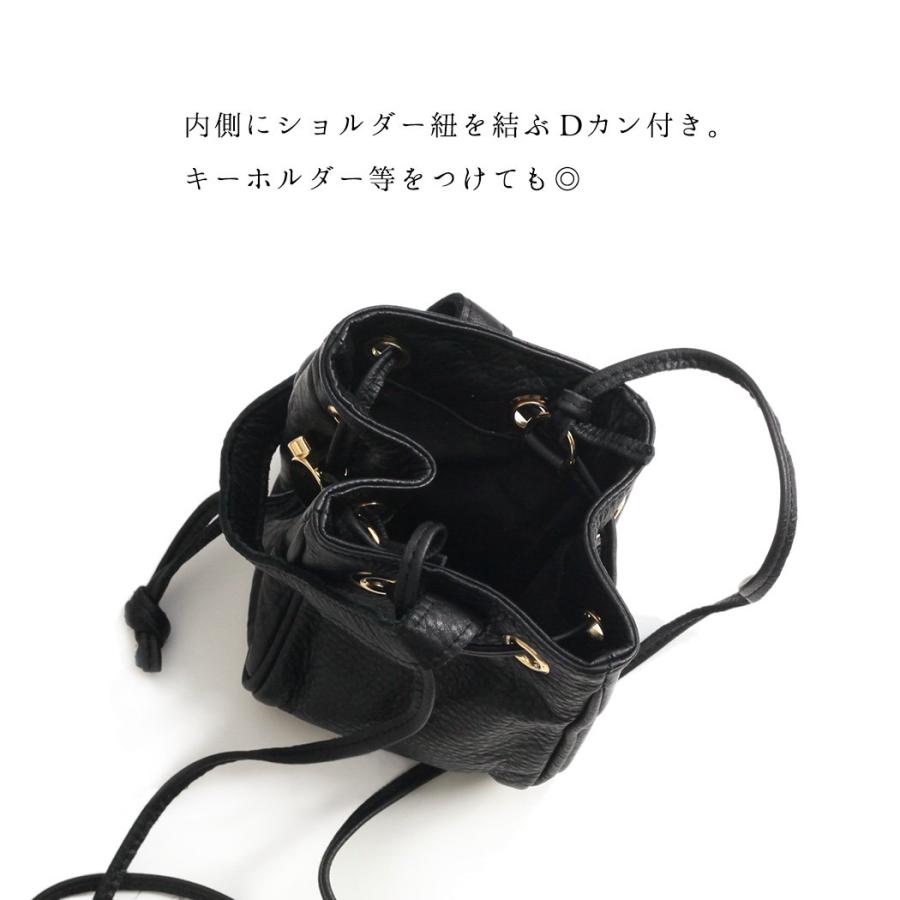 POMTATA ポンタタ P2580 QUE 2WAY SHOULDER ブラック 121-3840 トートバッグ レザー 本革 日本製 無地 黒 巾着バッグ ショルダーバッグ ハンドバッグ | POMTATA | 05