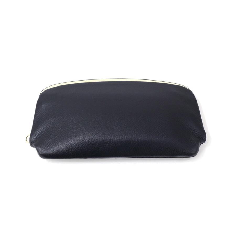 POMTATA ポンタタ P2931 RAC FRAME PURSE LONG ガマグチ ロング ウォレット ブラック 123-1711 長財布 レザー 本革 日本製 無地 黒 がまぐち がま口 | POMTATA | 01