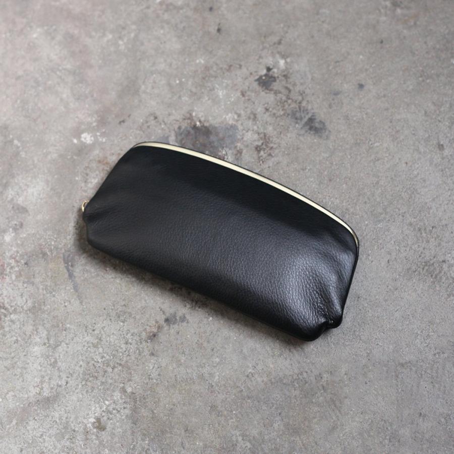 POMTATA ポンタタ P2931 RAC FRAME PURSE LONG ガマグチ ロング ウォレット ブラック 123-1711 長財布 レザー 本革 日本製 無地 黒 がまぐち がま口 | POMTATA | 05