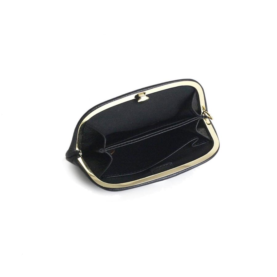 POMTATA ポンタタ  P2932 RAC FRAME PURSE ガマグチ ショート ウォレット ブラック 123-1713 コインケース ミニ財布 レザー 本革 日本製 無地 黒 がまぐち が… | POMTATA | 03