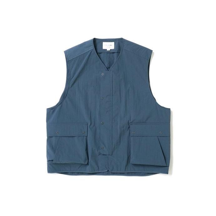 STILL BY HAND スティルバイハンド / VE02241 - BLUE GREY ナイロン ラージポケットベスト | STILL BY HAND