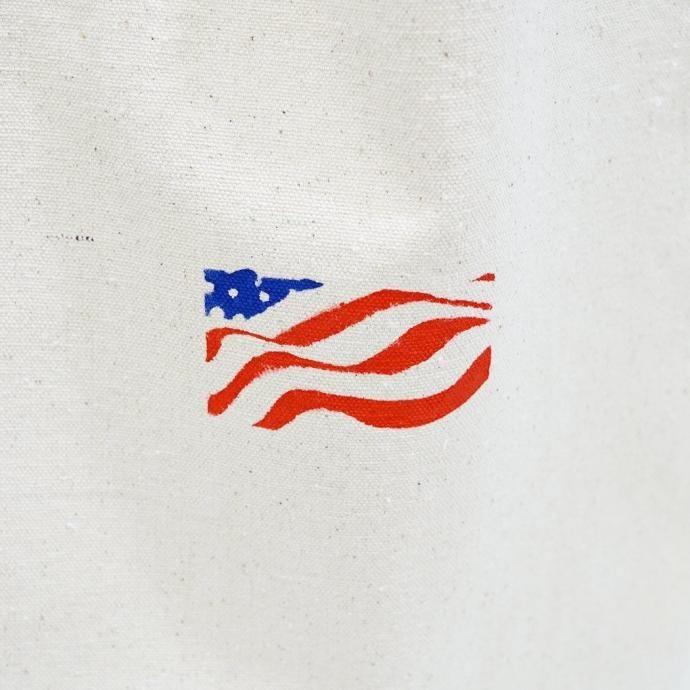 Turtlecreek / Canvas Grocery Tote Bags - Regular / US Flag / Tan タートルクリーク キャンバスグロサリートートバッグ |  | 08