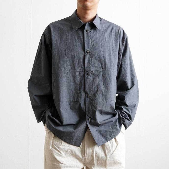 kontor / LS PANEL SHIRT - GREY パネルシャツ KON-SH05241 グレー |  | 10