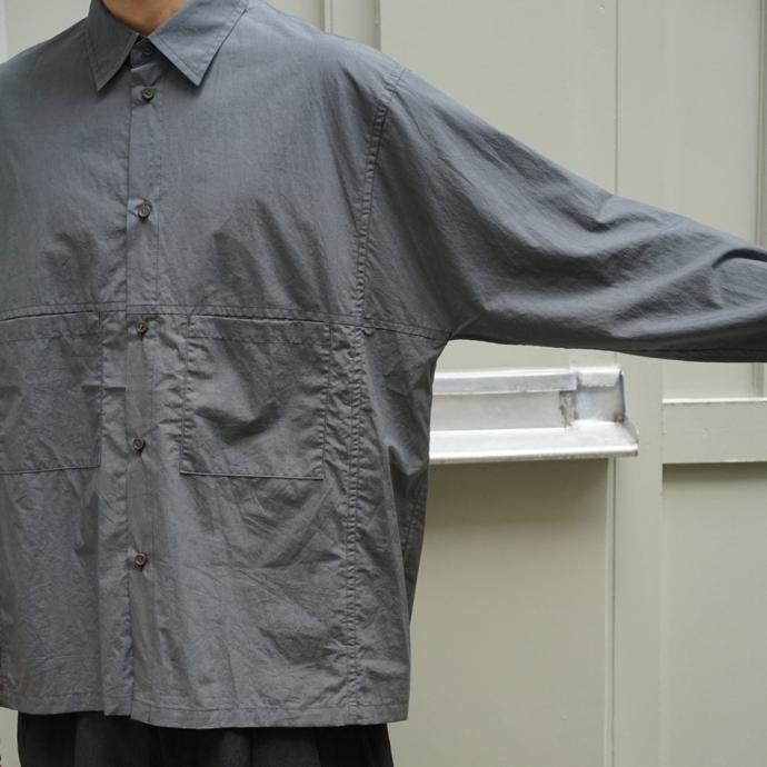 kontor / LS PANEL SHIRT - GREY パネルシャツ KON-SH05241 グレー |  | 07