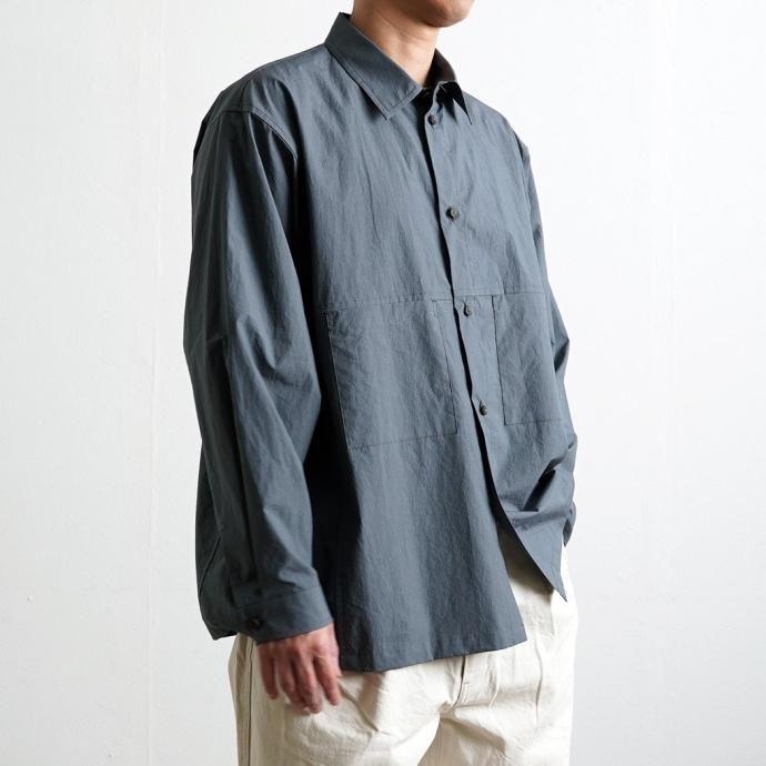 kontor / LS PANEL SHIRT - GREY パネルシャツ KON-SH05241 グレー |  | 08