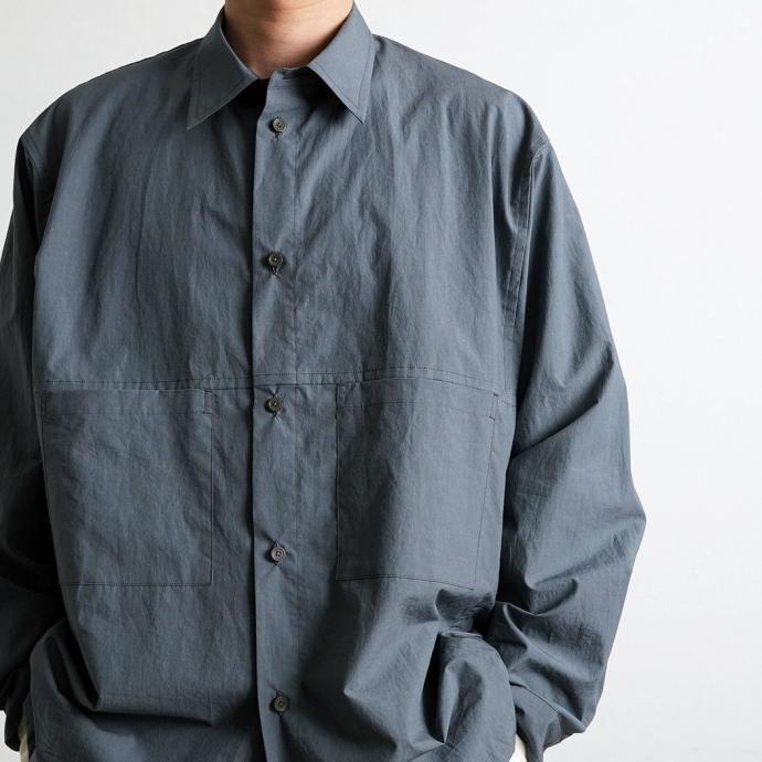 kontor / LS PANEL SHIRT - GREY パネルシャツ KON-SH05241 グレー |  | 09