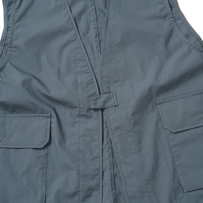 STILL BY HAND スティルバイハンド / VE02242 - TEAL BLUE コットンタイプライター ベスト | STILL BY HAND | 03