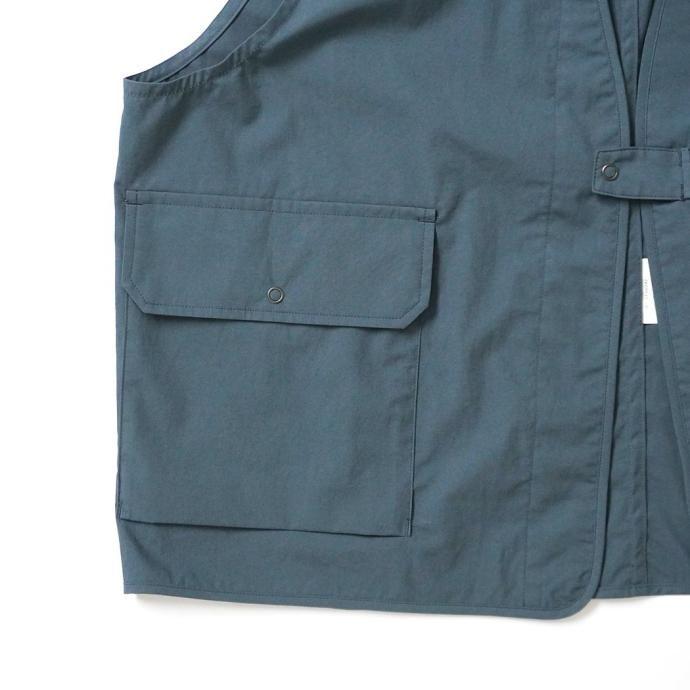 STILL BY HAND スティルバイハンド / VE02242 - TEAL BLUE コットンタイプライター ベスト | STILL BY HAND | 04