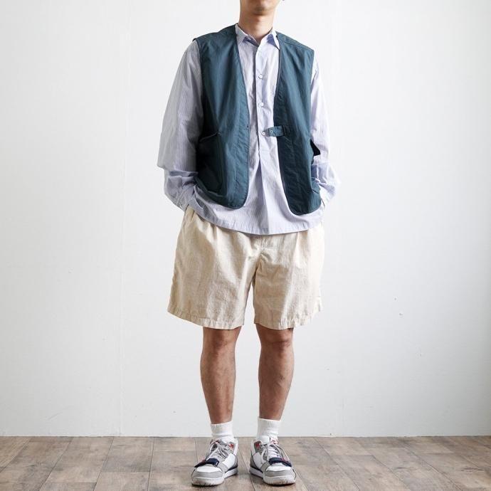 STILL BY HAND スティルバイハンド / VE02242 - TEAL BLUE コットンタイプライター ベスト | STILL BY HAND | 06