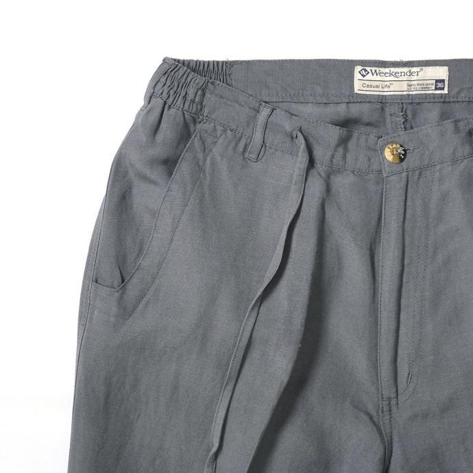 WEEKENDER / St. Barts Linen Pant - Charcoal Grey ウィークエンダー リネンパンツ |  | 02