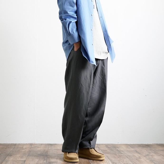 WEEKENDER / St. Barts Linen Pant - Charcoal Grey ウィークエンダー リネンパンツ |  | 08