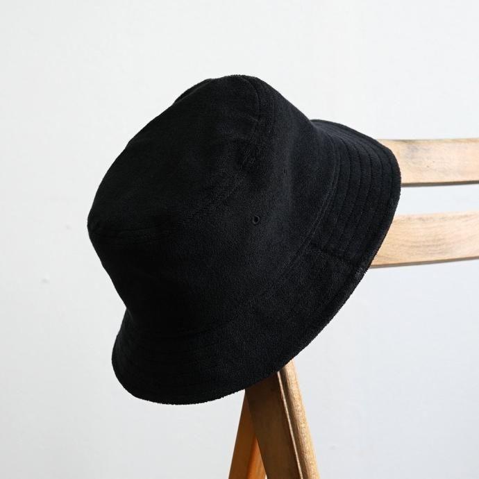 AS Colour / Terry Bucket Hat - Black テリー バケットハット ブラック パイル素材 | AS Colour | 01