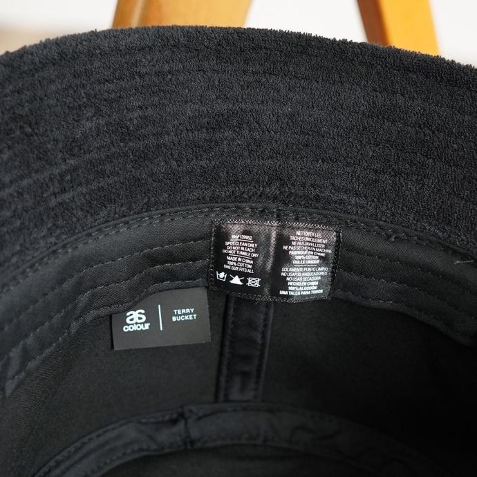 AS Colour / Terry Bucket Hat - Black テリー バケットハット ブラック パイル素材 | AS Colour | 06