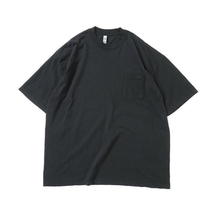LOS ANGELES APPAREL ロサンゼルスアパレル 1809GD 6.5oz ガーメントダイ 半袖ポケットTシャツ - Black ブラック | LOS ANGELES APPAREL