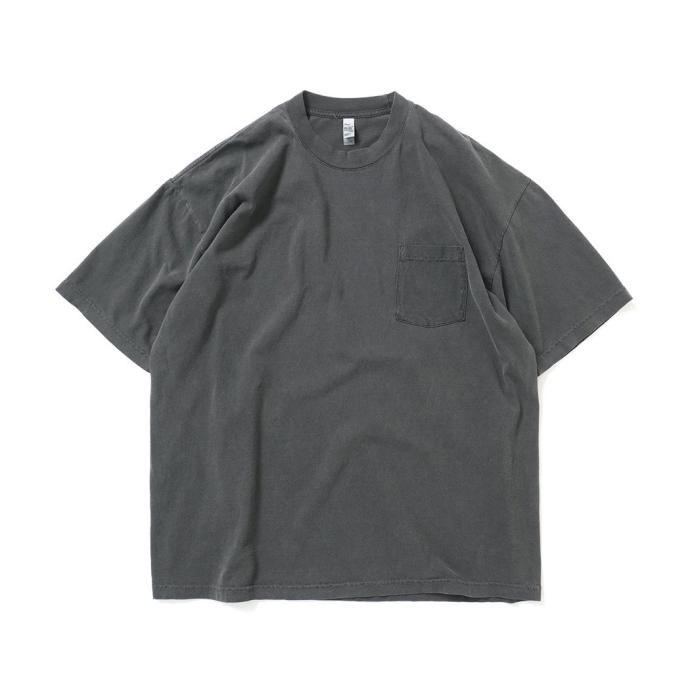 LOS ANGELES APPAREL ロサンゼルスアパレル 1809GD 6.5oz ガーメントダイ 半袖ポケットTシャツ - Vintage Black ヴィンテージブラック | LOS ANGELES APPAREL