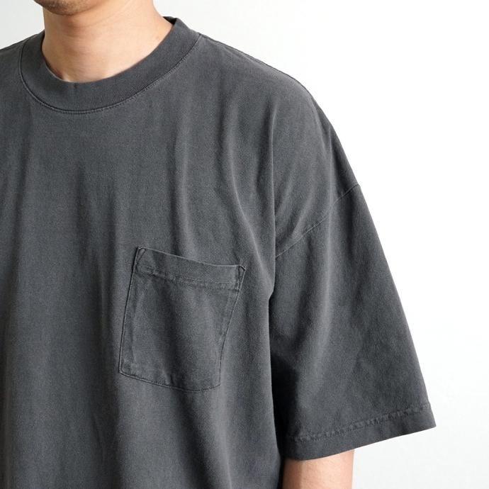 LOS ANGELES APPAREL ロサンゼルスアパレル 1809GD 6.5oz ガーメントダイ 半袖ポケットTシャツ - Vintage Black ヴィンテージブラック | LOS ANGELES APPAREL | 05