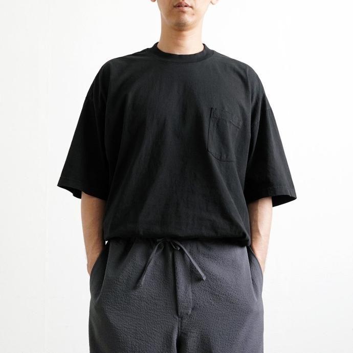 LOS ANGELES APPAREL ロサンゼルスアパレル 1809GD 6.5oz ガーメントダイ 半袖ポケットTシャツ - Vintage Black ヴィンテージブラック | LOS ANGELES APPAREL | 07