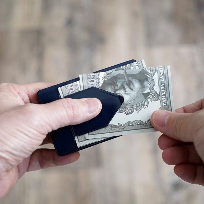 ANAheim Money Card - Metallic Blue アナハイム マネーカード - メタリックブルー | コインケース マネークリップ |  | 02