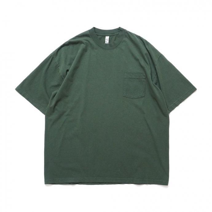 LOS ANGELES APPAREL ロサンゼルスアパレル 1809GD 6.5oz ガーメントダイ 半袖ポケットTシャツ - Ivy アイビー ダークグリーン | LOS ANGELES APPAREL