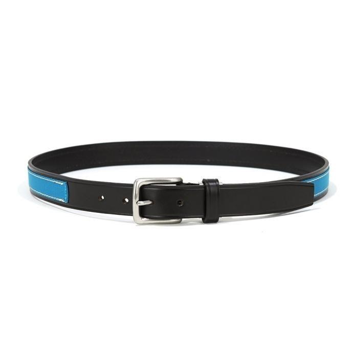 DG THE DRY GOODS / ONE UNIFORM BELT with Webbing レザーベルト ブラウン／エメラルド | SADO | 01