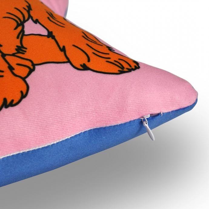 The Enjoy C&D Club Cushion - Dog/Pink ドッグ ピンク 犬イラストクッション | DETAIL | 02