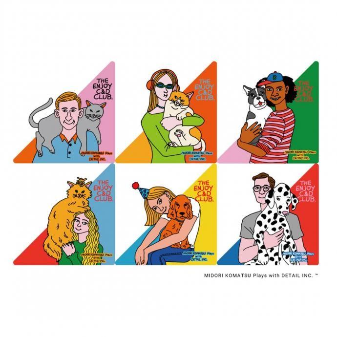 The Enjoy C&D Club Cushion - Dog/Orange ドッグ オレンジ 犬イラストクッション | DETAIL | 11