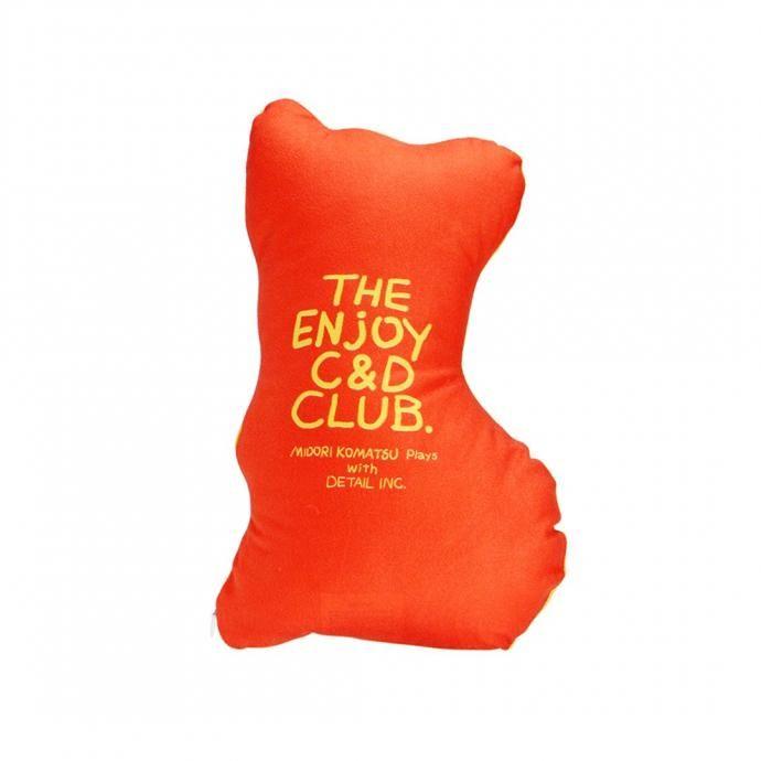 The Enjoy C&D Club Cushion - Dog/Orange ドッグ オレンジ 犬イラストクッション | DETAIL | 01
