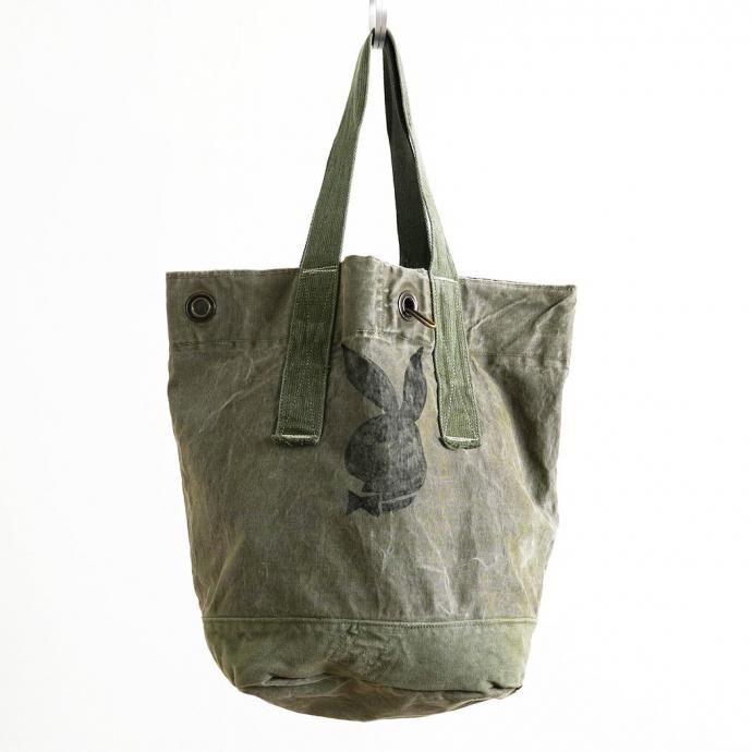 Hexico / CUSTOM & GRAFFITI TOTE BAG Made with U.S. ARMY 50s-70s DUFFLE BAG COTTON - 01 ヘキシコ リメイクトートバッグ | Hexico