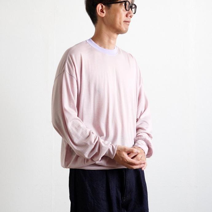 O- オー / MERINO SWEATSHIRT - Lilac Orange メリノウールカットソー OW-21 レイチョウルイラボ | オー | 06