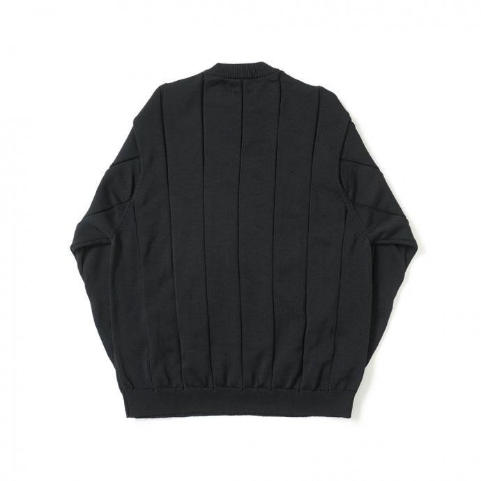 kontor / ELASTIC YARN RIB KNIT - BLACK リブニット クルーネックセーター KON-KN01243 |  | 01