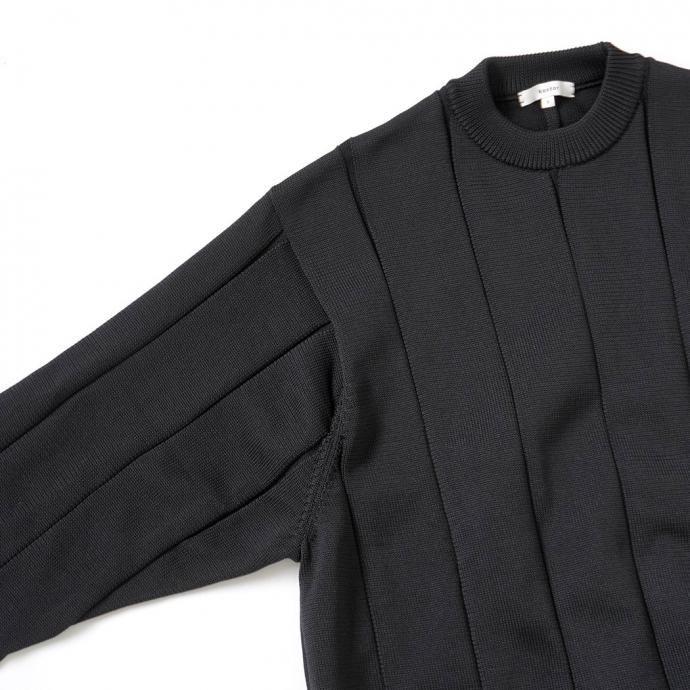 kontor / ELASTIC YARN RIB KNIT - BLACK リブニット クルーネックセーター KON-KN01243 |  | 02