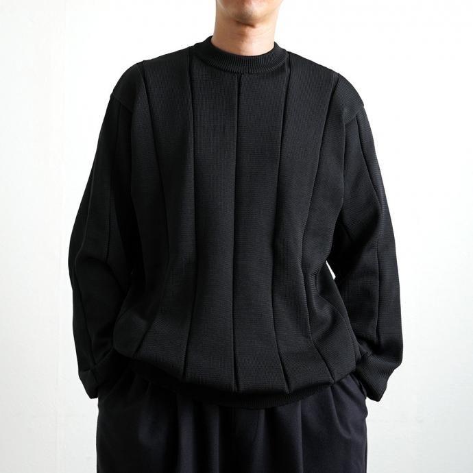 kontor / ELASTIC YARN RIB KNIT - BLACK リブニット クルーネックセーター KON-KN01243 |  | 05