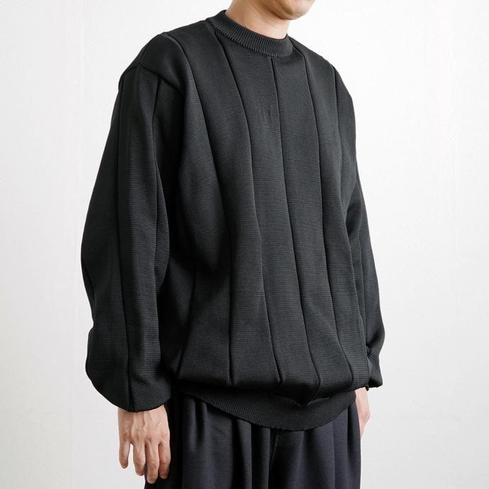 kontor / ELASTIC YARN RIB KNIT - BLACK リブニット クルーネックセーター KON-KN01243 |  | 06